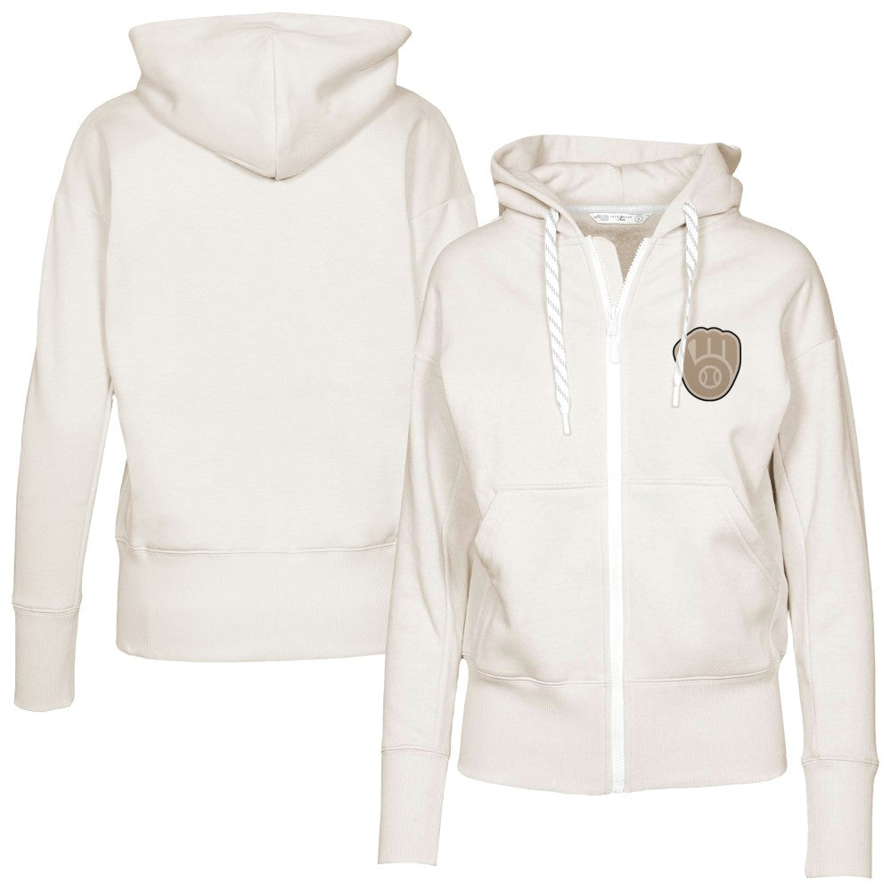 MLB Milwaukee Brewers Levelwear Women's Gardinia Full-Zip Hoodie
