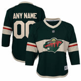 NHL Green Minnesota Wild Youth Replica Custom Jersey