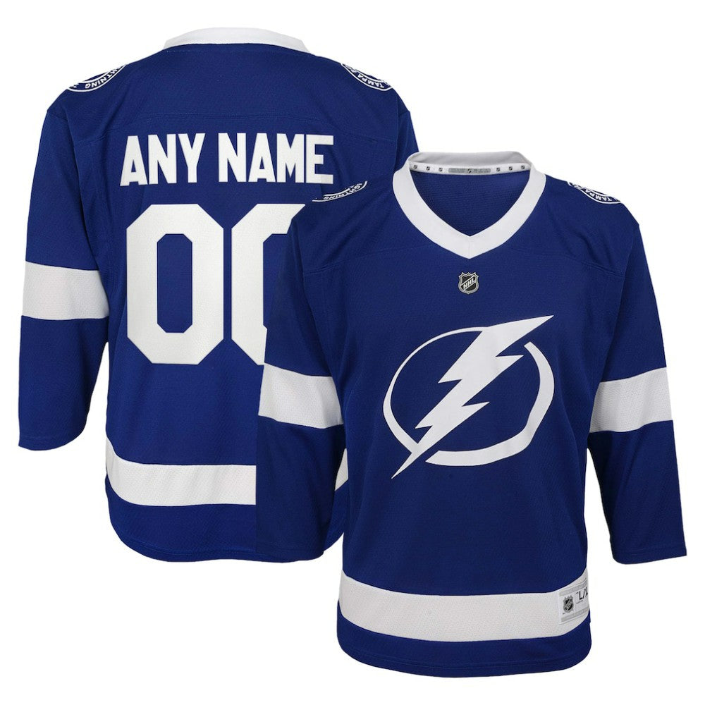 NHL Blue Tampa Bay Lightning Youth Replica Custom Jersey