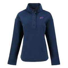 Cutter & Buck Women's Hunts Point Eco Half-Snap Sweatshirt - Buffalo Bills