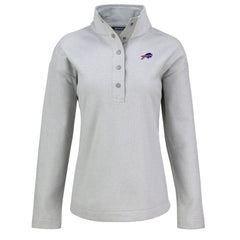 Cutter & Buck Women's Hunts Point Eco Half-Snap Sweatshirt - Buffalo Bills