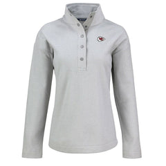 Cutter & Buck Women's Hunts Point Eco Half-Snap Sweatshirt - Kansas City Chiefs