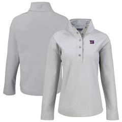 Cutter & Buck Women's Hunts Point Eco Half-Snap Sweatshirt - New York Giants