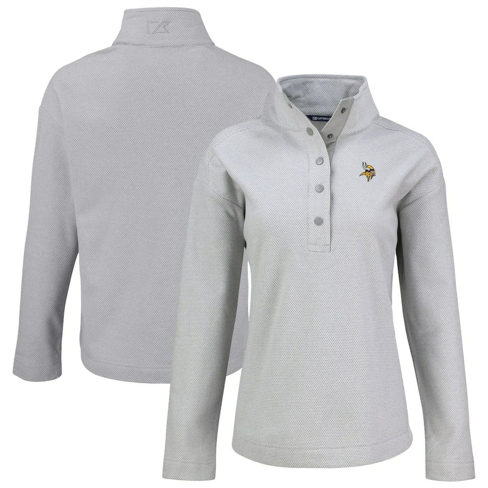 Cutter & Buck Women's Hunts Point Eco Half-Snap Sweatshirt - Minnesota Vikings