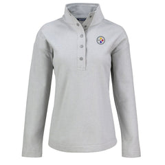 Cutter & Buck Women's Hunts Point Eco Half-Snap Sweatshirt - Pittsburgh Steelers