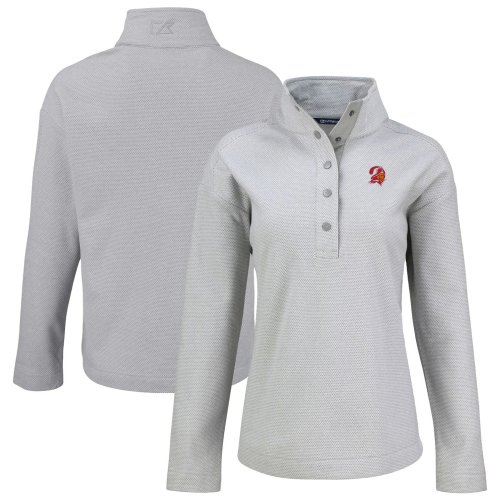 Cutter & Buck Women's Hunts Point Eco Half-Snap Sweatshirt - Tampa Bay Buccaneers
