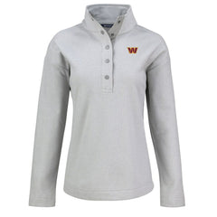 Cutter & Buck Women's Hunts Point Eco Half-Snap Sweatshirt - Washington Commanders