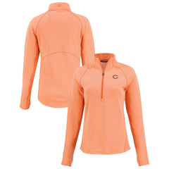 Cutter & Buck Women's Peshastin Eco Fleece Recycled Tri-Blend Raglan Half-Zip Jacket - Chicago Bears