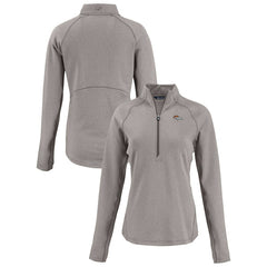 Cutter & Buck Women's Peshastin Eco Fleece Recycled Tri-Blend Raglan Half-Zip Jacket - Denver Broncos