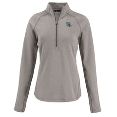 Cutter & Buck Women's Peshastin Eco Fleece Recycled Tri-Blend Raglan Half-Zip Jacket - Detroit Lions