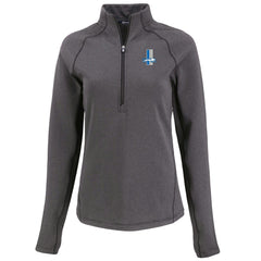 Cutter & Buck Women's Peshastin Eco Fleece Recycled Tri-Blend Raglan Half-Zip Jacket - Detroit Lions