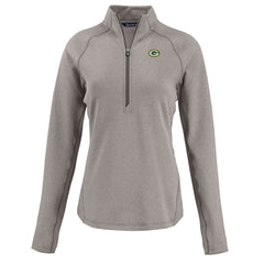Cutter & Buck Women's Peshastin Eco Fleece Recycled Tri-Blend Raglan Half-Zip Jacket - Green Bay Packers