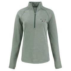 Cutter & Buck Women's Peshastin Eco Fleece Recycled Tri-Blend Raglan Half-Zip Jacket - Philadelphia Eagles