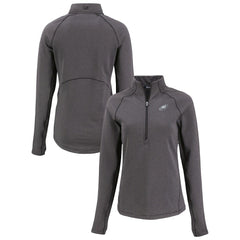 Cutter & Buck Women's Peshastin Eco Fleece Recycled Tri-Blend Raglan Half-Zip Jacket - Philadelphia Eagles