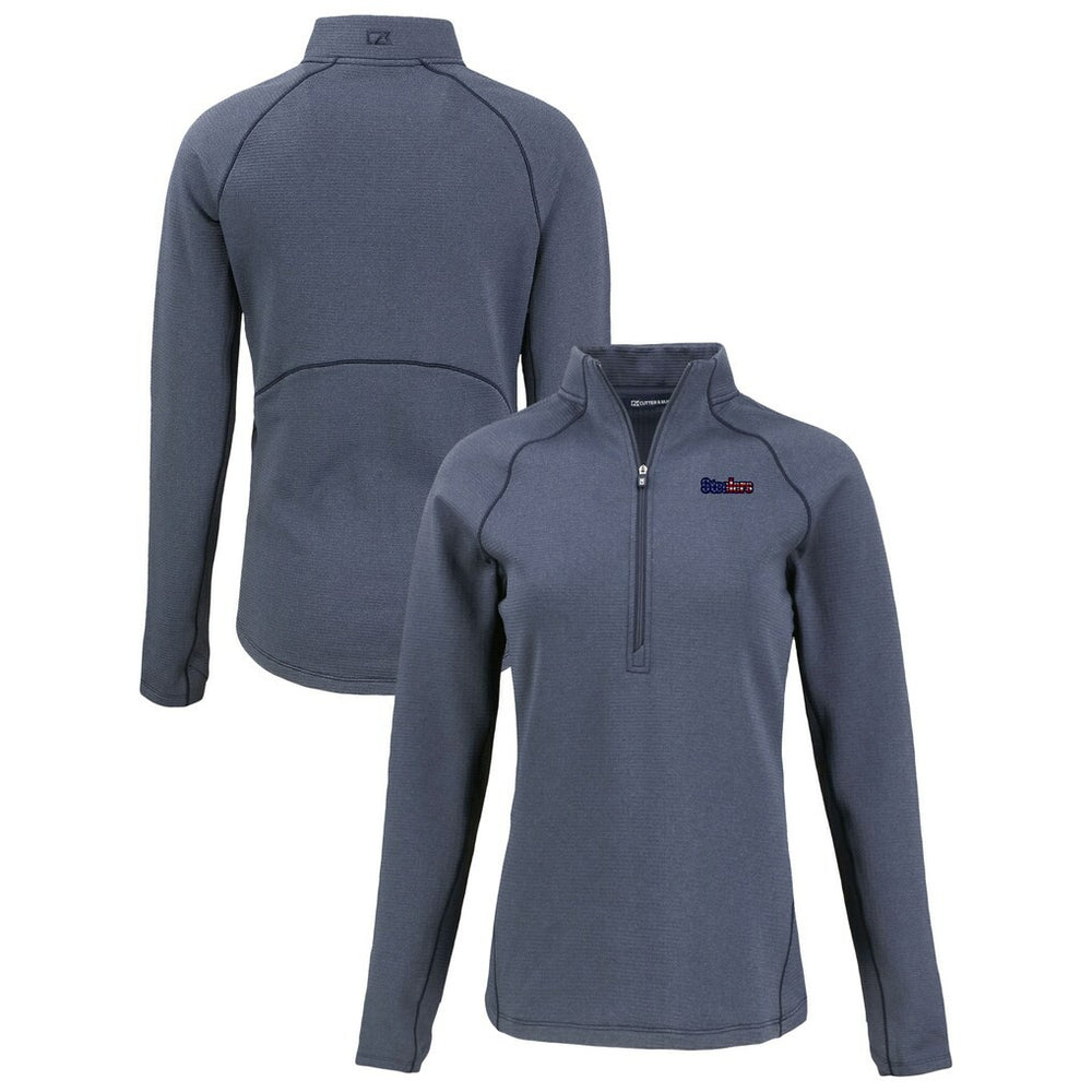 Cutter & Buck Women's Americana Peshastin Eco Fleece Recycled Tri-Blend Raglan Half-Zip Jacket - Pittsburgh Steelers