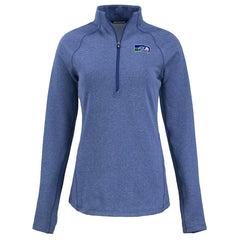 Cutter & Buck Women's Peshastin Eco Fleece Recycled Tri-Blend Raglan Half-Zip Jacket - Seattle Seahawks