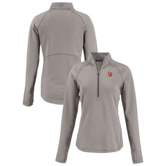 Cutter & Buck Women's Peshastin Eco Fleece Recycled Tri-Blend Raglan Half-Zip Jacket - Tampa Bay Buccaneers