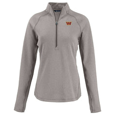 Cutter & Buck Women's Peshastin Eco Fleece Recycled Tri-Blend Raglan Half-Zip Jacket - Washington Commanders