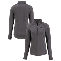 Cutter & Buck Women's Peshastin Eco Fleece Recycled Tri-Blend Raglan Half-Zip Jacket - Washington Commanders