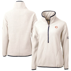 Cutter & Buck Women's Cascade Eco Sherpa Fleece Half-Zip Jacket - Chicago Bears