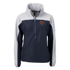 Cutter & Buck Women's Charter Eco Recycled Half-Zip Hooded Anorak Jacket - Chicago Bears