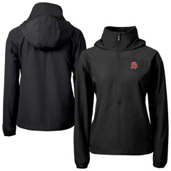 Cutter & Buck Women's Charter Eco Recycled Half-Zip Hooded Anorak Jacket - Tampa Bay Buccaneers