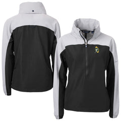 Cutter & Buck Women's Charter Eco Recycled Half-Zip Hooded Anorak Jacket - Green Bay Packers