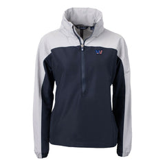 Cutter & Buck Women's Charter Eco Recycled Half-Zip Hooded Anorak Jacket - Washington Commanders
