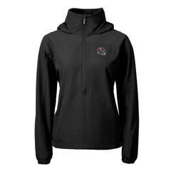 Cutter & Buck Women's Charter Eco Recycled Half-Zip Hooded Anorak Jacket - Tampa Bay Buccaneers