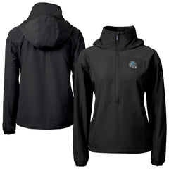 Cutter & Buck Women's Charter Eco Recycled Half-Zip Hooded Anorak Jacket - Detroit Lions