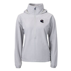 Cutter & Buck Women's Charter Eco Recycled Half-Zip Hooded Anorak Jacket - Chicago Bears