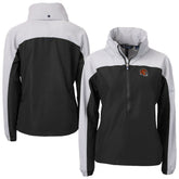 Cutter & Buck Women's Charter Eco Recycled Half-Zip Hooded Anorak Jacket - Cincinnati Bengals
