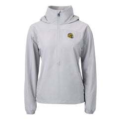 Cutter & Buck Women's Charter Eco Recycled Half-Zip Hooded Anorak Jacket - Green Bay Packers