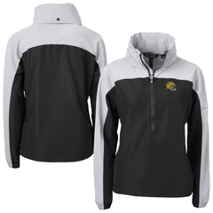 Cutter & Buck Women's Charter Eco Recycled Half-Zip Hooded Anorak Jacket - Green Bay Packers