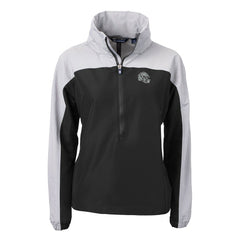 Cutter & Buck Women's Charter Eco Recycled Half-Zip Hooded Anorak Jacket - Las Vegas Raiders