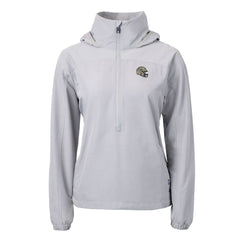 Cutter & Buck Women's Charter Eco Recycled Half-Zip Hooded Anorak Jacket - New Orleans Saints