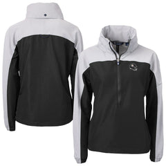 Cutter & Buck Women's Charter Eco Recycled Half-Zip Hooded Anorak Jacket - Pittsburgh Steelers