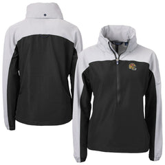Cutter & Buck Women's Charter Eco Recycled Half-Zip Hooded Anorak Jacket - San Francisco 49ers