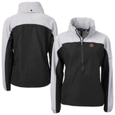 Cutter & Buck Women's Charter Eco Recycled Half-Zip Hooded Anorak Jacket - Cincinnati Bengals