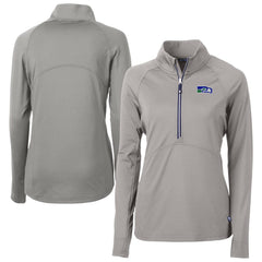 Cutter & Buck Women's Historical Adapt Eco Knit Stretch Recycled Raglan Half-Zip Top - Seattle Seahawks