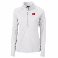 Cutter & Buck Women's Adapt Eco Knit Stretch Recycled Raglan Half-Zip Top - San Francisco 49ers
