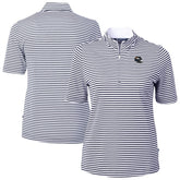 Cutter & Buck Women's Virtue Eco Pique Stripe Recycled Quarter-Zip Top - Denver Broncos