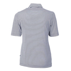 Cutter & Buck Women's Virtue Eco Pique Stripe Recycled Quarter-Zip Top - Denver Broncos