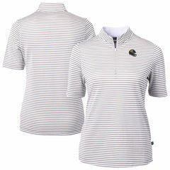 Cutter & Buck Women's Virtue Eco Pique Stripe Recycled Quarter-Zip Top - Jacksonville Jaguars