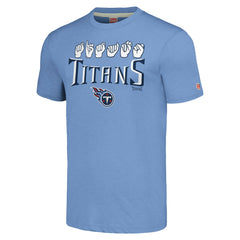 Homage Unisex The NFL ASL Collection by Love Sign American Sign Language T-Shirt - Tennessee Titans