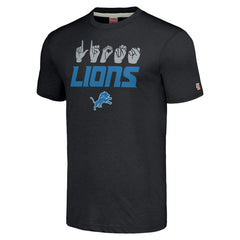 Homage Unisex The NFL ASL Collection by Love Sign American Sign Language T-Shirt - Detroit Lions