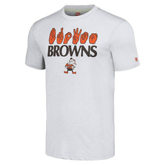 Homage Unisex The NFL ASL Collection by Love Sign American Sign Language T-Shirt - Cleveland Browns