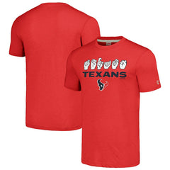 Homage Unisex The NFL ASL Collection by Love Sign American Sign Language T-Shirt - Houston Texans