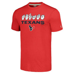 Homage Unisex The NFL ASL Collection by Love Sign American Sign Language T-Shirt - Houston Texans