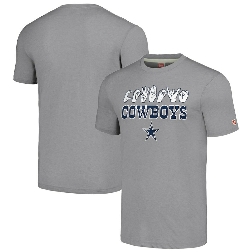 Homage Unisex The NFL ASL Collection by Love Sign American Sign Language T-Shirt - Dallas Cowboys